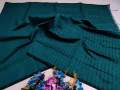 Black Colour Half Silk Tangail Tat Chumki Saree For Women No Blouse Piece. 