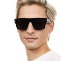 Fashion Square Sunglasses for Women Men Sports Driving Sun Glasses Anti-Glare 100% UV Protection Metal T Word Design. 