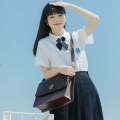College Style of Middle School Students Attached to Taiwan Normal UniversityjkUniform Skirt Suit Summer High School Uniform White Shirt Graduation Business Attire. 