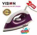 Vision Dry Iron Model Vis-Dei-007 Non-Sticky Coating Sole Plate 1150Watt - Iron Machine: Ironing Made Easy. 