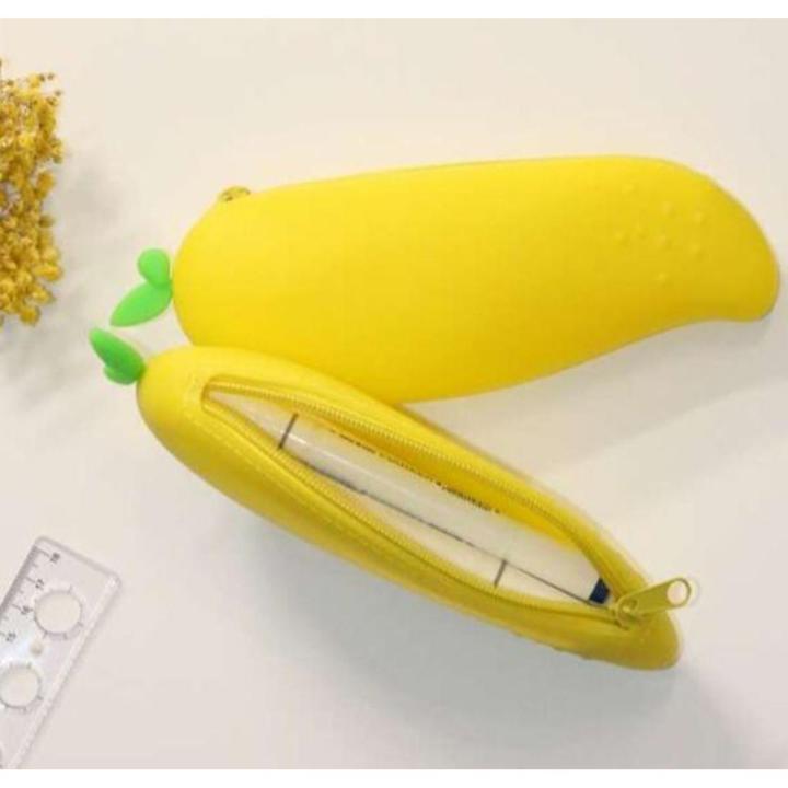 Creative Silicone pencil case coin purse bag Mango shape