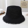 PROOF BTS Jimin bucket hat vintage raw-edged denim bucket hat. 