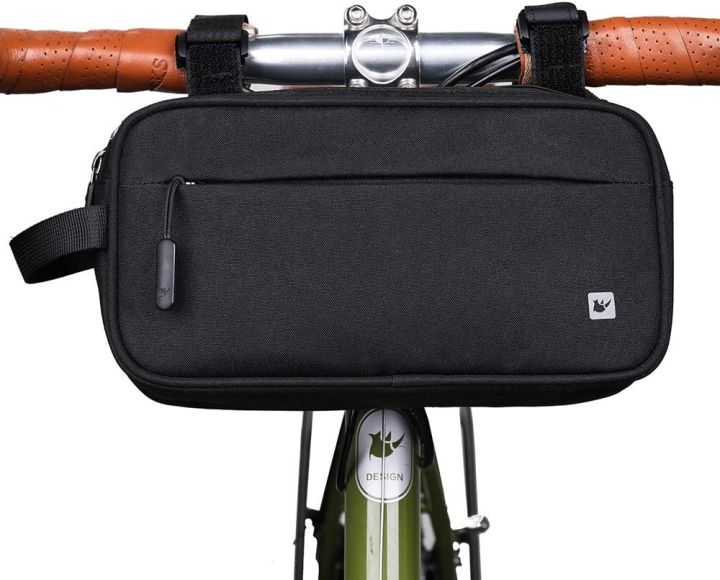 Greanthour Bike Handlebar Bag, Multifunzionale Impermeabile Crossbar Borsa Anteriore, 2.4L Borsa Da Bicicletta Di Grande Capacità Con Cerniera Impermeabile Cinghie Rimovibili Per Il Ciclismo-nero