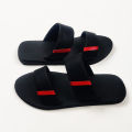Fashionable Cream Black And White Color Slide 2 Slipper Sandal For Men Waterproof Washable Rainy Usable Sandal S005. 