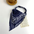 Elastic hair bands headband flower print hair scarf floral triangle bandanas nicle. 