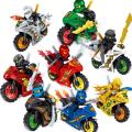 8Stk Ninjago Motorcycle Set Minifigures Ninja Mini Figures Blocks Toys Fits. 