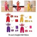 Kids Belly Dance Costumes Set Oriental Kids Indian Dance Costume 140cm Red. 