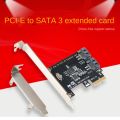 PCIE to SATA Card PCI-E Adapter Converter PCI Express to SATA3.0 Converter 2-Port SATA III 6G Expansion Controller Card Adapter.