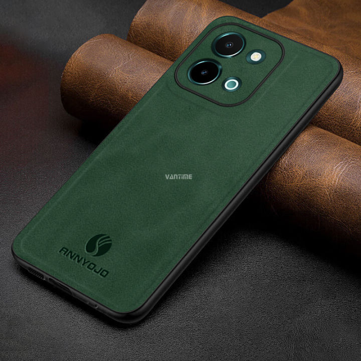 Vantime%20for%20vivo%20Y28%204G%20Case%20Modern%20PU%20Leather%20Matte%20Hard%20Back%20Case%20Compatible%20with%20Magnetic%20Holder%20-%20Image%206