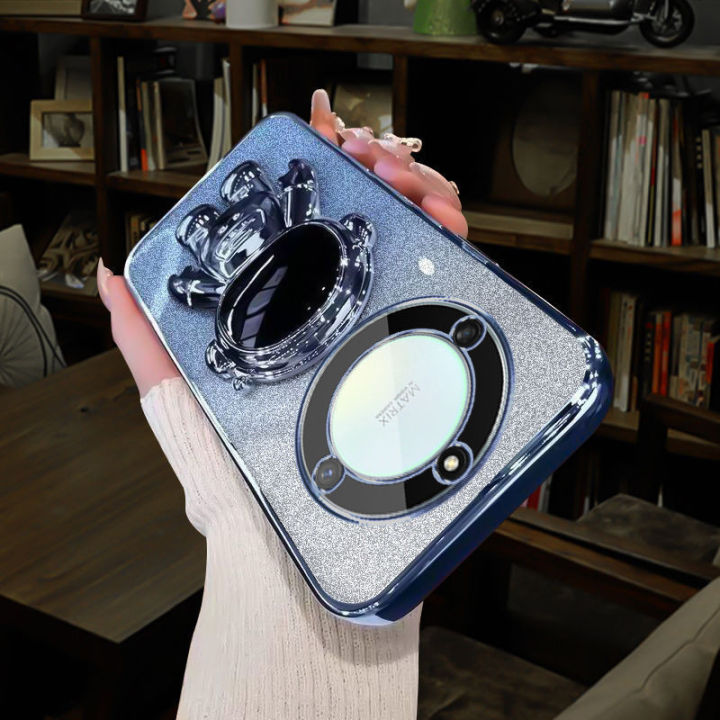 Phone%20Back%20cover%20case%20Honor%20X9b%20/%20Honor%20X9A%20/%20Honor%20X9%204G%20/%20Honor%20X9%205G%20Back%20cover%20Soft%20makeup%20mirror%20holder%20electroplating%20astronaut%20mobile%20phone%20case%20-%20Image%203