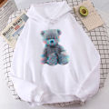 Kawaii Ragdoll Plush Bear Y2K Hoodies Male Unique S-Xxl Sweatshirt Versatile Shoulder Drop Clothing Classical Hooded Hooded Hoodie Men. 