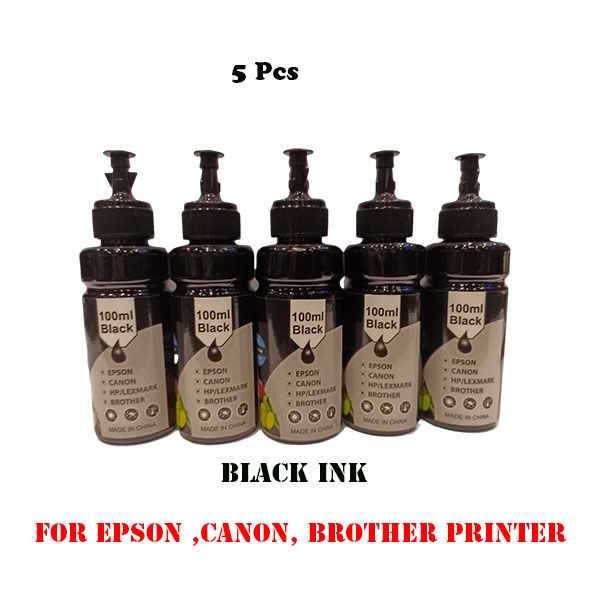 Universal ink Black 5 pcs for epson,canon,brother Printer