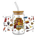 Cartoon Magic 16OZ UV DTF Cup Wraps Transfer Sticker For Glass Libbey Can Bottle Selfadhesive Washable DIY Custom. 