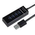 High Speed USB 3.1 4 Port USB 3.0 Hub for PC Laptop Tablet – Black. 