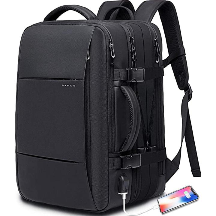 BANGE%20BG1908D%20Large%20Capacity%20Expandable%20Multi-Purpose%20Business%20&%20Travel%20Backpack%20Laptop%20Bag%20for%2017.3inch(Black)%20-%20Image%202