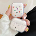 HoneyYami Red Love Heart Clear TPU Cover For Apple Airpods 2/1 3 Earphone Coque Soft Protector Funda Airpods Pro Pod Covers Earpods Case.