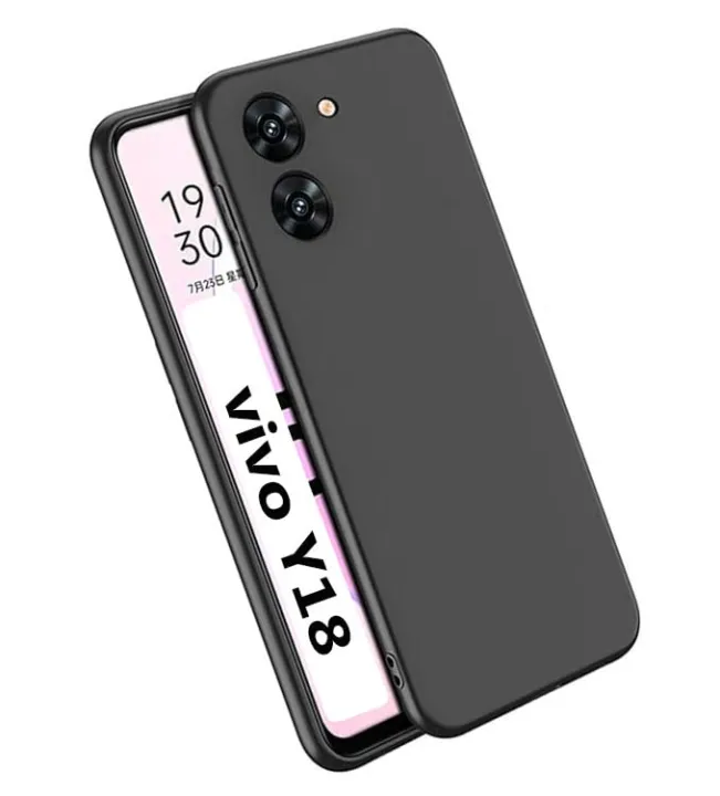 Vivo%20Y03/Y03T/Y18/Y18T/Y18i/Y18E%20Black%20Soft%20Liquid%20Silicone%20Flexible%20Case%20-%20Phone%20Back%20Cover%20-%20Image%205