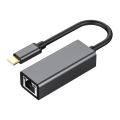 Convenient USB Internet Adapter Professional Plug and Play Portable Type-C to RJ45 Gigabit Ethernet Converter. 