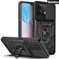 Phone case For Xiaomi Poco M6 Pro 4G Back cover Hard Armor Shockproof Camera Protection Bracket Navigation Holder Ring cover for For Xiaomi Poco M6 Pro Cover cases. 