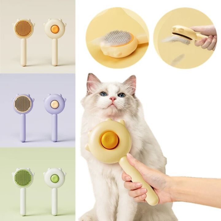 Long Short Cat Hair Brush Cat Claw Shape Dog Pet Wool Grooming Brush Massage Remover Hair Kitten Grooming Cleaning Scratcher