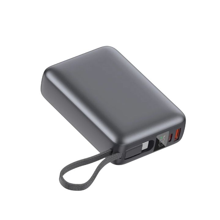 Qcy PB20A 20000mah 45W PD Fast Charging Powerbank with Build in Input+Output in 1 Cable