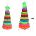 Rainbow Tower Baby Toys And Toddlers Early Montessori Puzzle Game Stacking Circle Dinosaur Pyramid Color Cognition Kid Gifts.