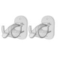 2pcs Self Adhesive Curtain Rod Bracket Universal Curtain Rod Holders Drilled or Self-Adhesive Curtain Rod Hooks Bathroom Kitchen. 