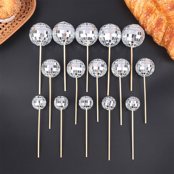 Disco Ball Cake Toppers Retro party Disco Cake Decor Birthday Party