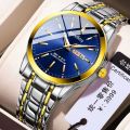 Swiss Genuine Business Fully Automatic Movement Watch Dual Calendar Waterproof Luminous Steel Band Men's Watch Non-Mechanical Men's Watch. 