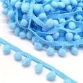 2 yards Pom Pom Lace Trim Ball Ribbon MINI Pearl Pompom Fringe Ribbon Sewing Lace Kintted Fabric Handmade DIY Craft Accessories. 