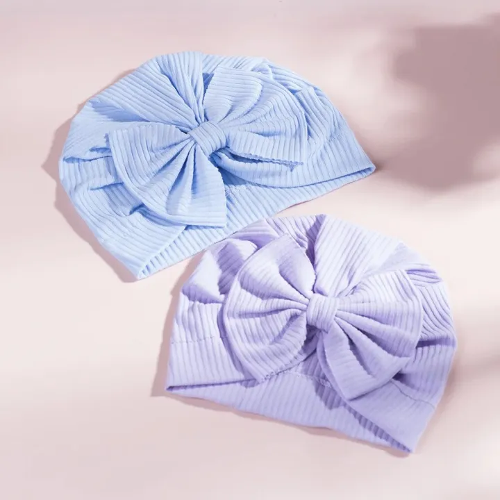 Accessories%20Baby%20Girl%20Cotton%20Turban%20Big%20Bow%20Hat%20Toddler%20Kids%20Head%20Wrap%20Newborn%20Beanie%20Solid%20Color%20Infant%20Bonnet%20Cap%200-2T%20-%20Image%204