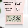 Digital Alarm Clock Thermometer Hygrometer Meter LED Indoor Electronic Humidity Monitor Clock Desktop Table Clocks For Home.