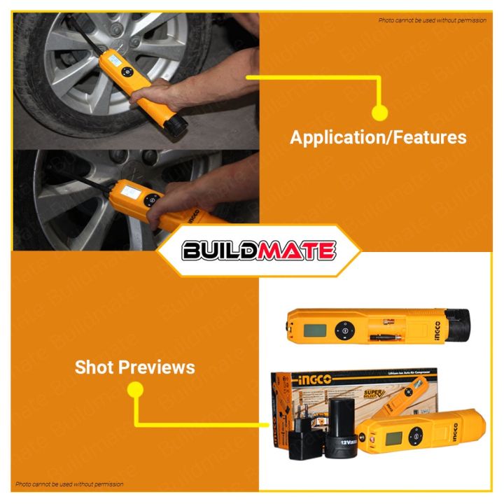 Ingco Lithium-ion Auto Air Compressor 12V-CACLI12011