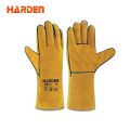 Harden  13" Welding Gloves top quality Heat Resistance Long Cow Split Leather Glove Welding Gloves for Welder 766113. 
