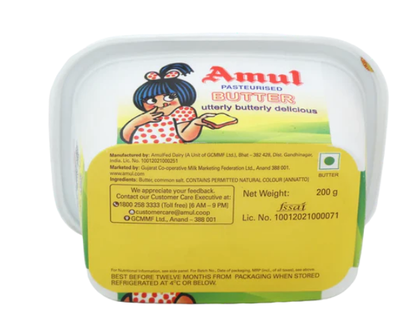 AMUL/ PASTEURISED BUTTER (200gm) pack 2 | Daraz.com.bd