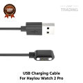 Haylou Watch 2 Pro Magnetic Charging Cable 2 Pin High Quality USB Charger Cable USB Charging Cable Dock Bracelet Charger for Haylou Watch 2 Pro Smart Watch. 