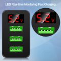 3A USB Fast Charge Charger Mobile Phone Charger with LED Display For iphone 12 Xiaomi 12 Adapter Portable Charger For Cell Phone.
