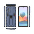 Pluscase for Xiaomi Redmi Note 10 pro 4g kickstand phone case lens protector hard impact-resistant cover.