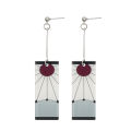 Fashion Acrylic Tanjiro Earrings Demon Slayer Earrings Anime Cosplay Props Hanafuda Drop Long Earrings for Women Girls Jewelry.