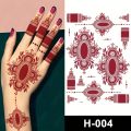 Red Lace Tattoo Sexy Maroon Tattoo Stickers Waterproof Temporary Tattoos Finger Hand Tattoo For Women. 