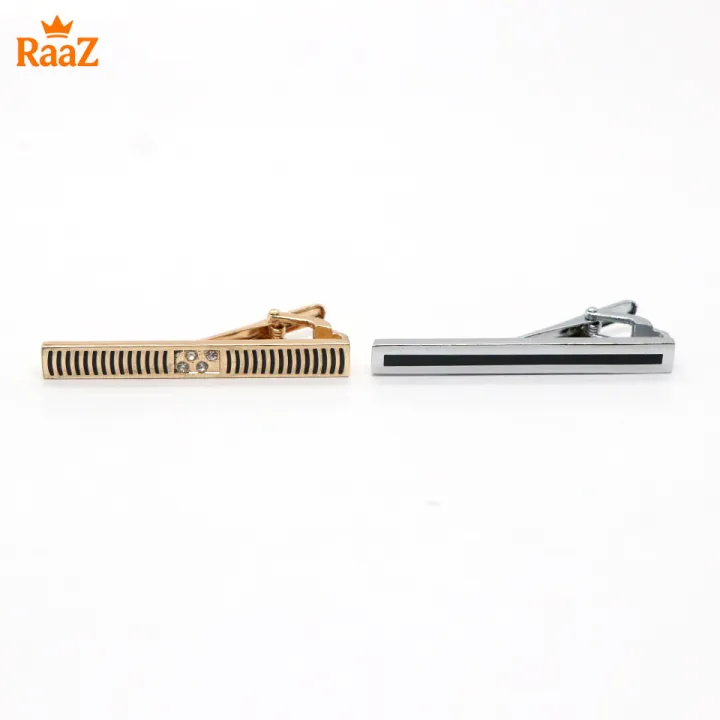 2Pc%20Set%20Stainless%20Steel%20Tie%20Clip%20with%20Mosaic%20Stone%20Design%20for%20Men%20-%20Image%203