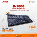 JEDEL-K1000 USB Wired Ultra Slim Mini Keyboard With Bangla.