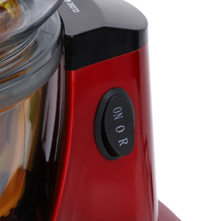 Electric Juicer Red 500W 65Db Slow Masticating Multifunctional Wide Mouth Jui JY