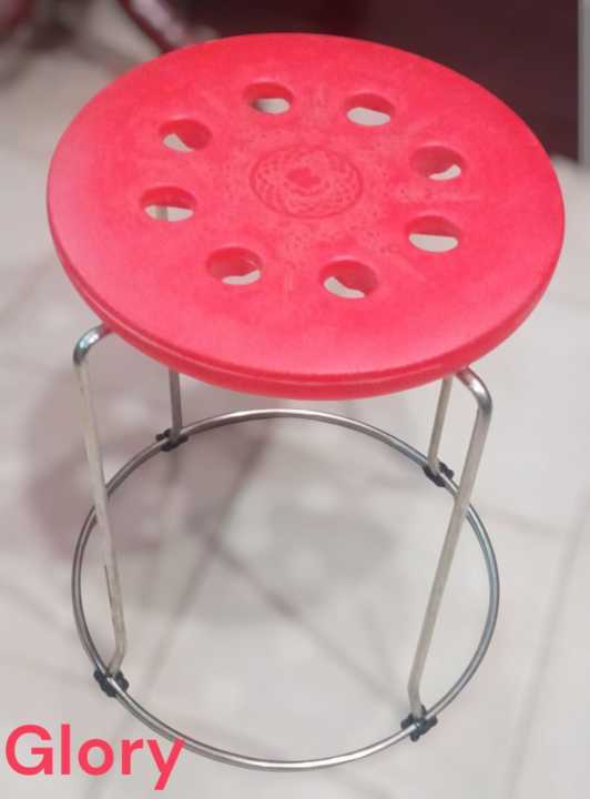 Stainless Steel Round Stool/ SS steel stool/Stool for Office and Home by Chair Land (1PCS)