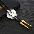 Gold Romen shield cross pattrn bolo tie for man Indian cowboy western cowgirl leather rope zinc alloy necktie.