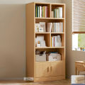 Modern Library Book Shelf Standing Display Shelve Rack Engineered Wood Bookcase Bookshelf Showpiece Rack with Storage Cabinet.