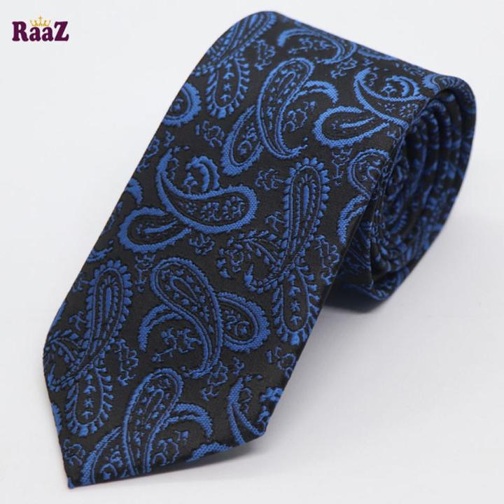 Black And Blue Floral Men's Necktie