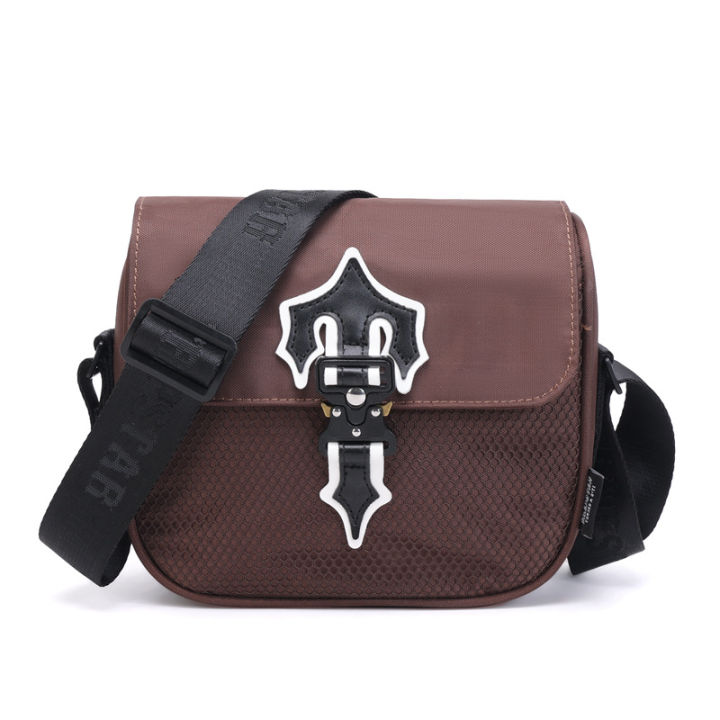 New Fashion Messenger trapstar Bag Lightweight Design Black Nylon Crossbody Bag Large Capacity Stylish Men Shoulder Bag