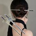 Punk Metal Hairpin Chinese Simple Hair Sticks for Women DIY Hairstyle Design Tools Accessories. 