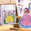 Colorful Watercolor Painting Book, Princess Theme Reusable Sticker Book, Removable Travel Sticker Book for Kids Birthday Party Supplies Awards. 